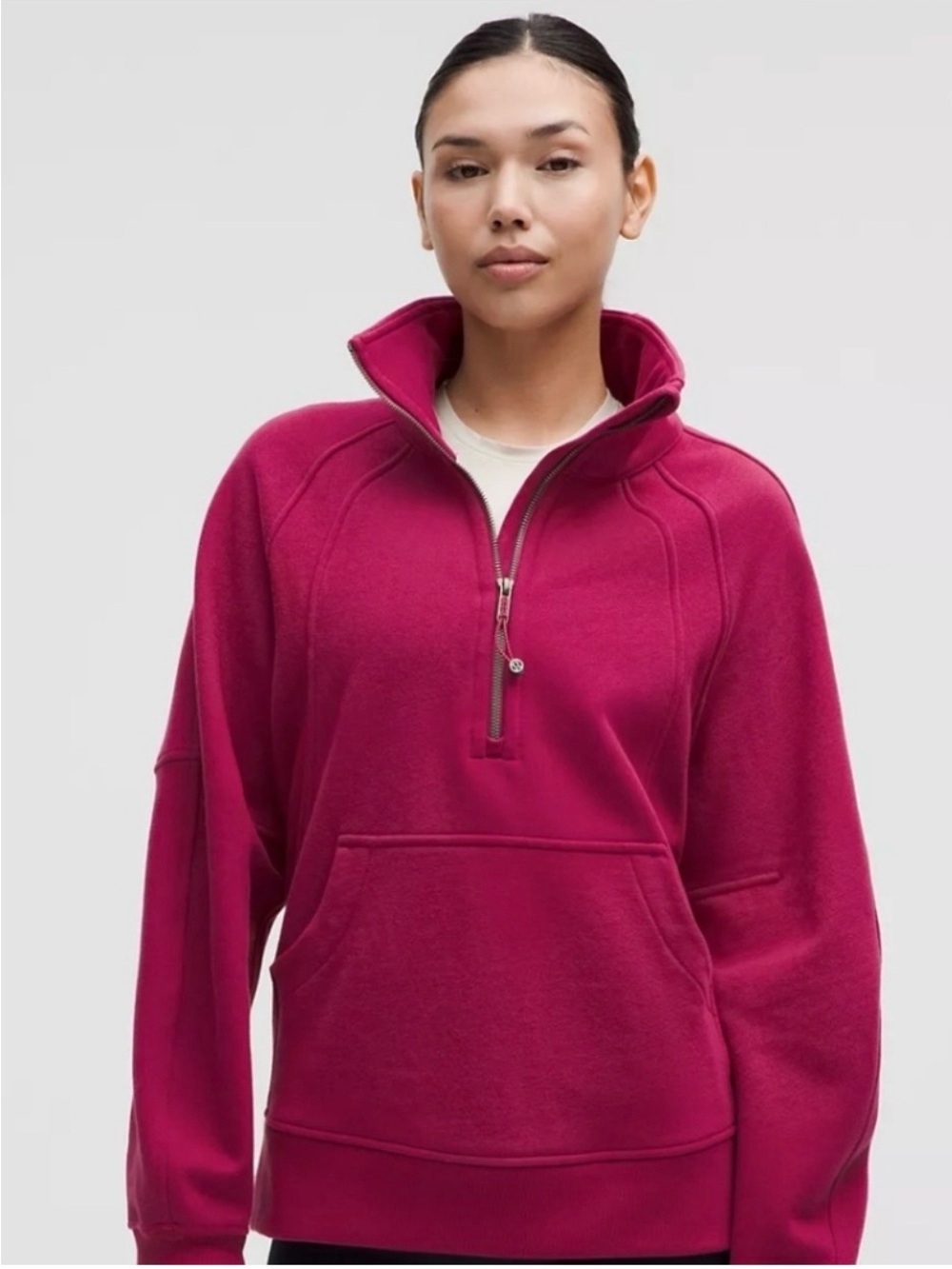 Lululemon Scuba Oversized Funnel-Neck Half Zip *Long magenta smoke